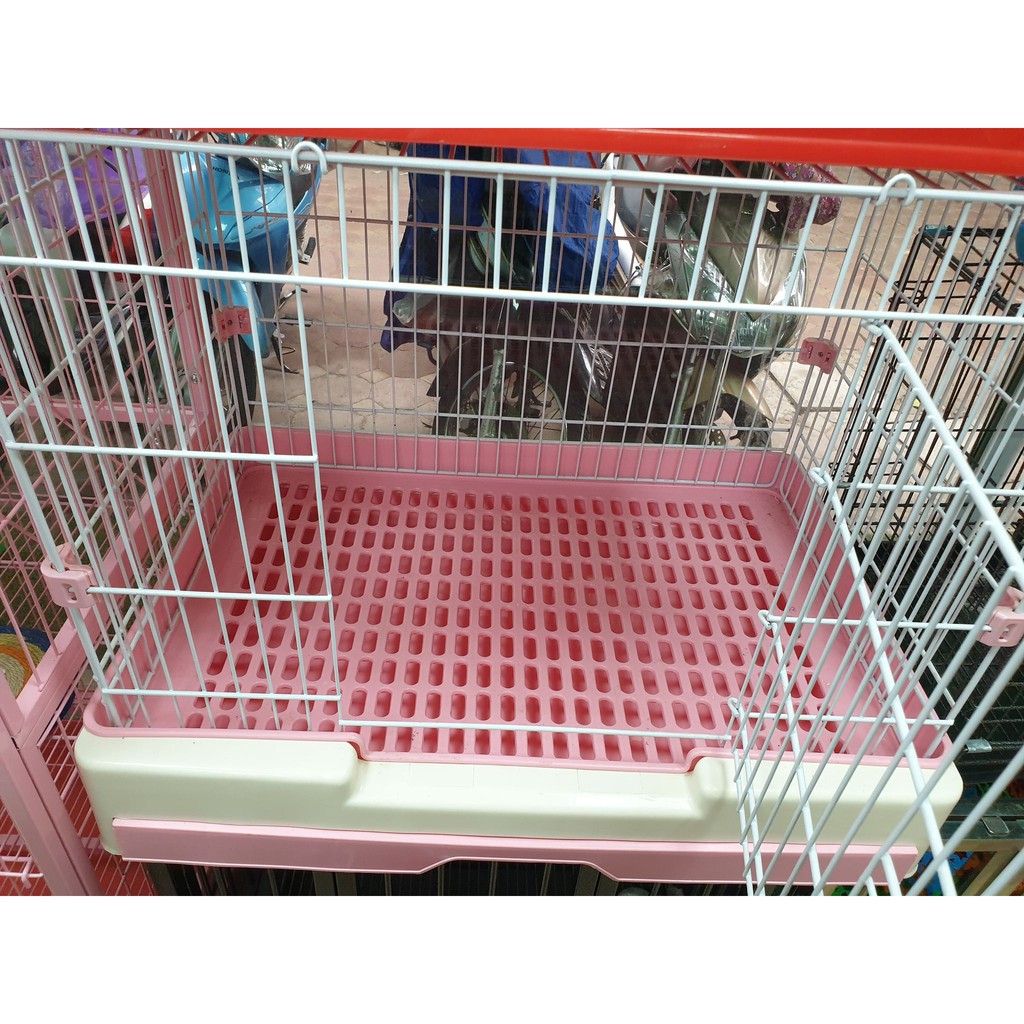 Lồng chó nhựa cao cấp có bánh xe di chuyển