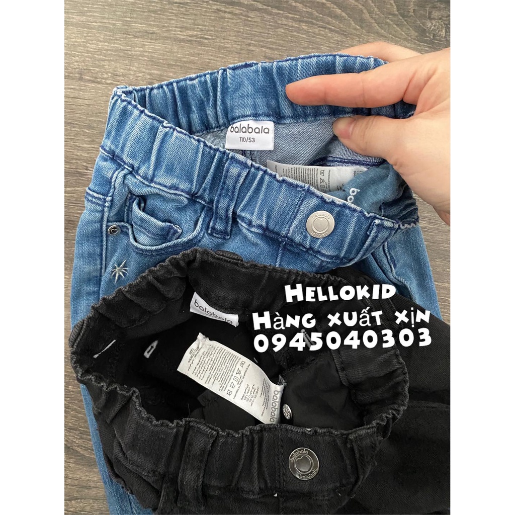 Quầm Baggy jean thêu sẻ gấu bé gái