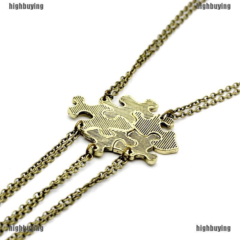 1 Set 5 Vòng cổ Mặt Mảnh Ghép Hình Độc Đáo