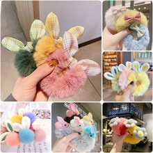 Băng Đô Cài Tóc Tai Thỏ Mềm Mại Phong Cách Nhật Bản Dễ Thương Dành Cho Nữ
