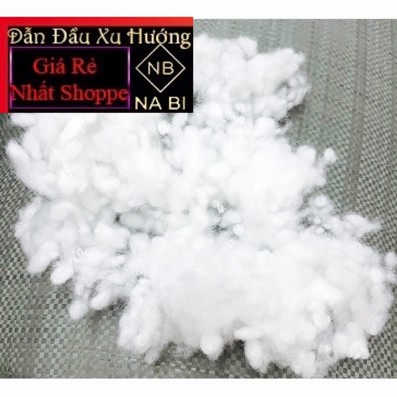 Bông gòn bi hàng việt nam dùng nhồi gối gấu bông sản phẩm handmade sản phẩm bằng len bông gòn nhồi gối thảo dược giá rẻ