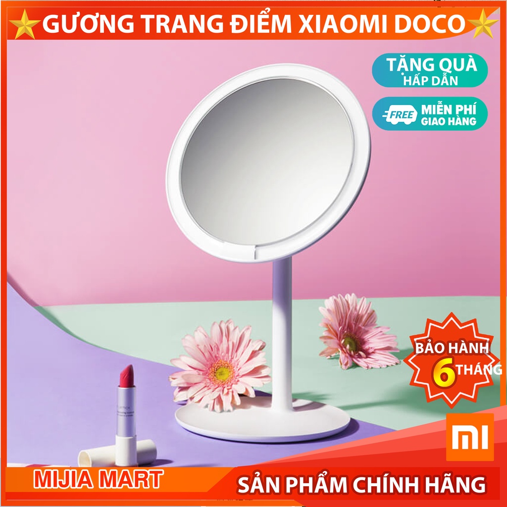 [SẴN BÁN] Gương trang điểm để bàn Xiaomi, Gương đèn led DOCO có cảm ứng