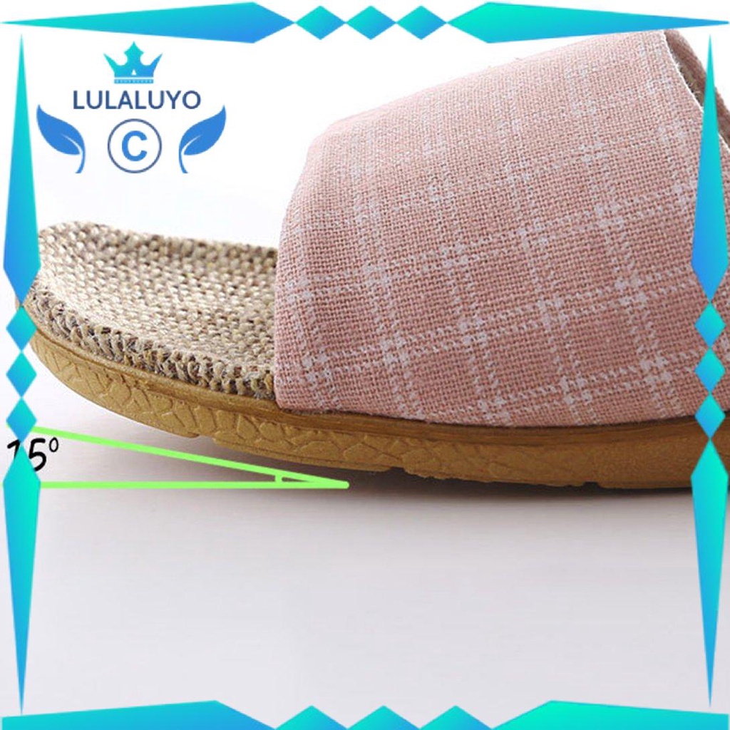 [Giá thấp]  Home Couple Indoor Slippers Cotton Linen Slippers Home Non-Slip Men And Women Thick Bottom Summer Slippers  .lu