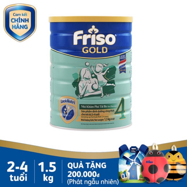 (HCM) Sữa Bột Friso Gold 4 1500g (tặng quà)