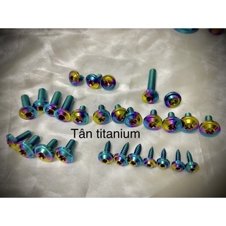 Combo 28 ốc titan gr5 lắp full dàn áo + dàn chân xe raider satria fi siêu đẹp