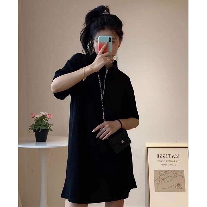 Váy Polo Cổ Khoá Bánh Bèo Nữ Nhiều Màu Hotrend