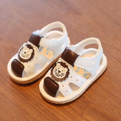 Dép rọ, sandal tập đi đế mềm hổ con cho bé trai bé gái 0-2 tuổi(Hàng Quảng châu)