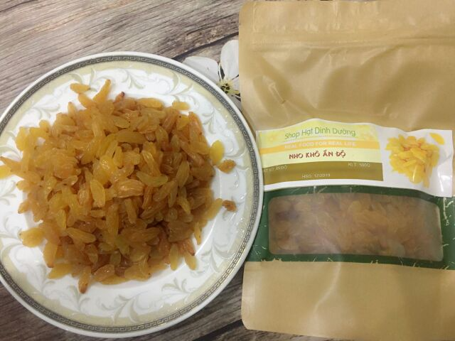 Nho khô vàng Ấn Độ loại 1(không đường) 100G