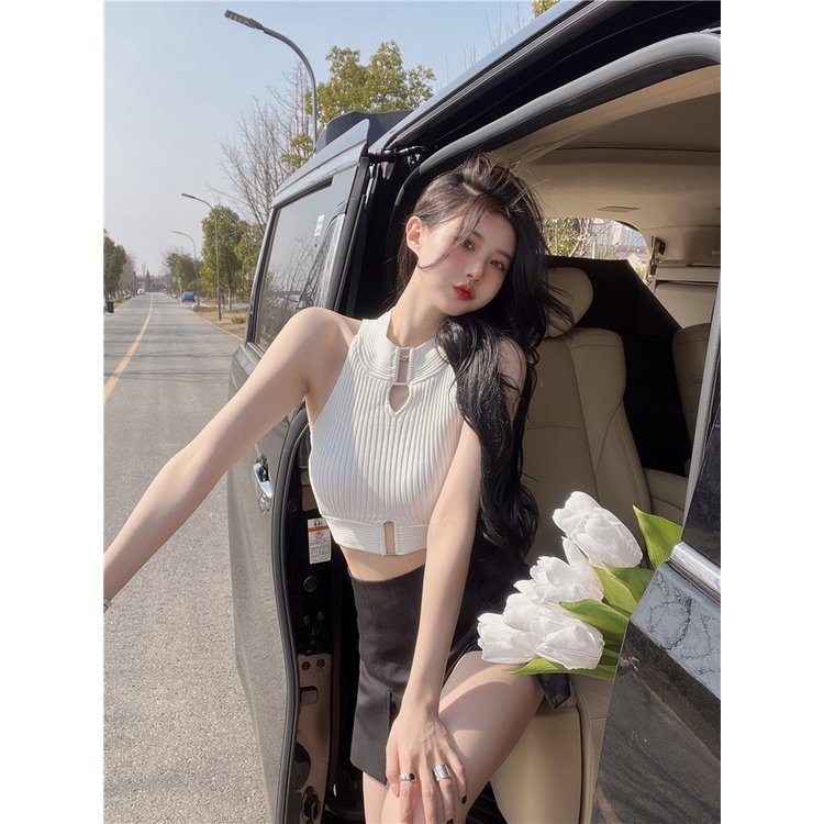 Cocory vn Áo Lửng Đan Len Gợi Cảm Dễ Phối Đồ Cho Nữ