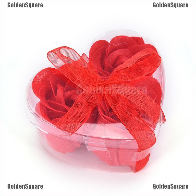 Set 3 Xà Phòng Tắm Hình Hoa Hồng Có Mùi Thơm Làm Quà Tặng Đám Cưới