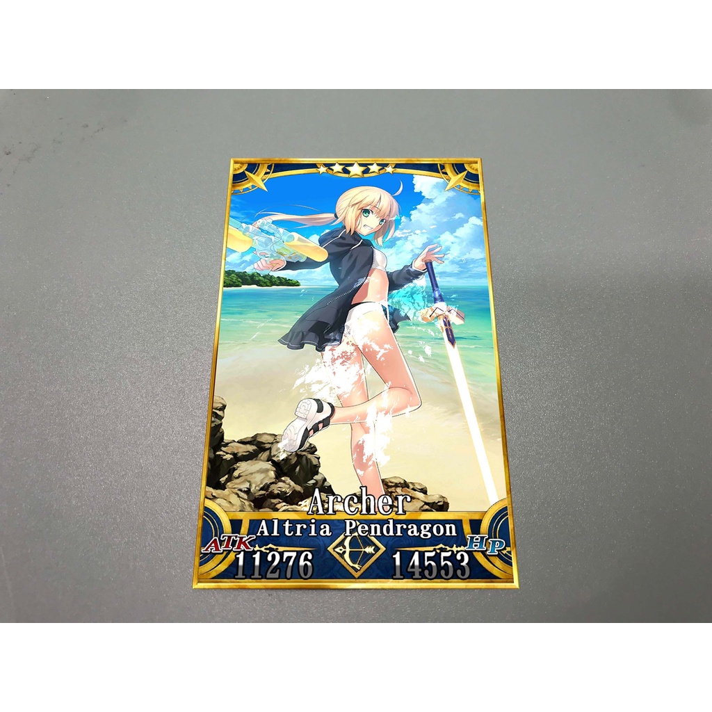 Thẻ bài custom card bánh xốp anime Fate/Grand Order FGO để sưu tầm tự chọn Saber Altria Pendragon