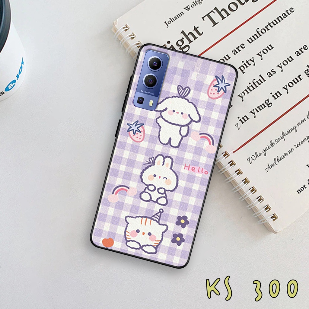 Ốp lưng Vivo y72 5G - Vivo Y15s - Vivo Y52s - Ốp in hình gấu &amp; thỏ đang yêu - lưng nhám viền TPU cao cấp