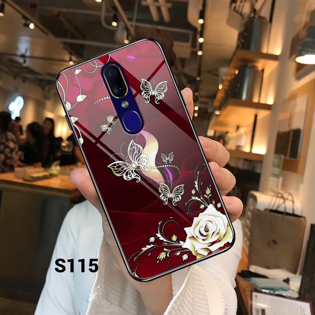 [HOT] Ốp lưng kính cường lực dành cho Oppo F11 - F11 PRO in hính hoa lá