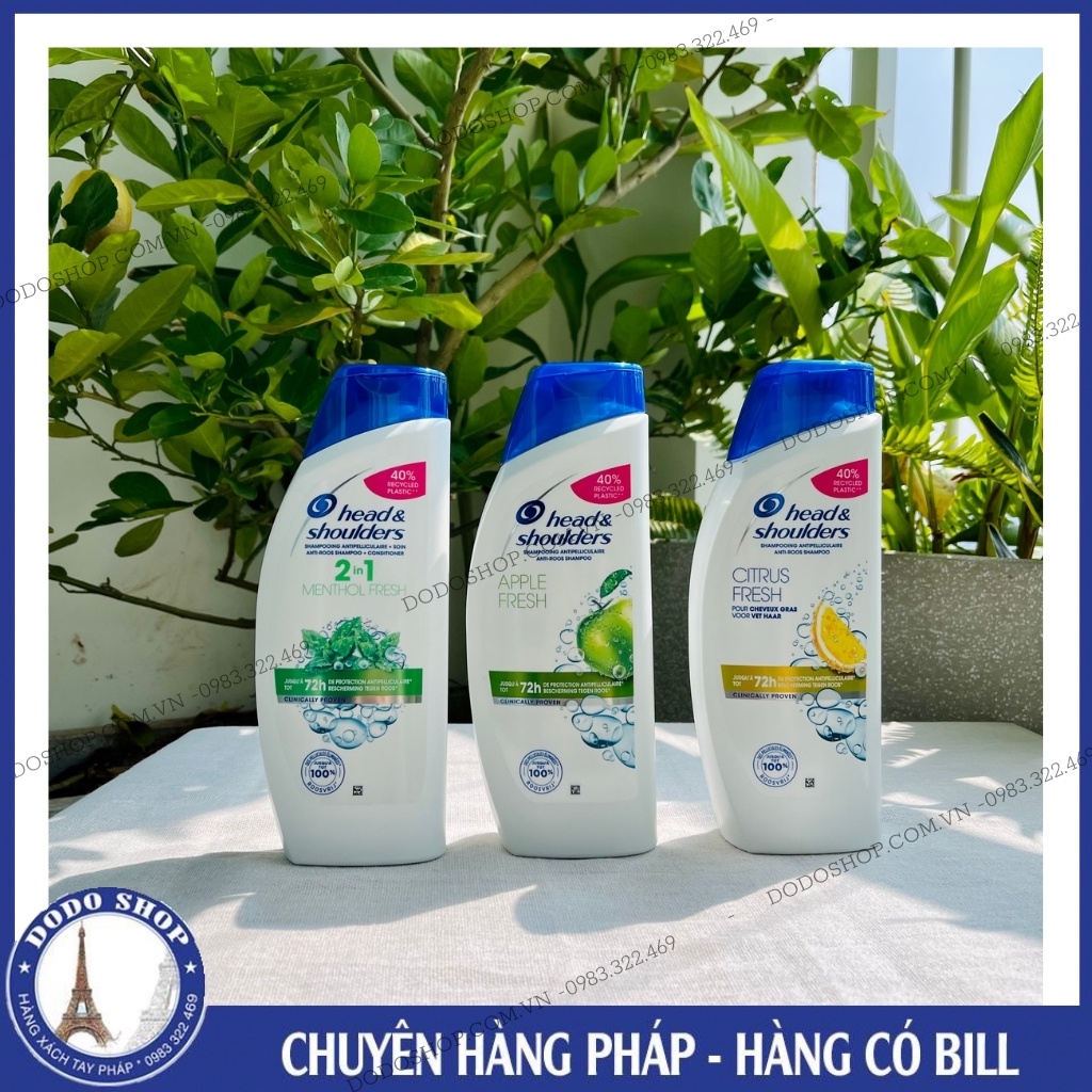 Dầu gội Head &amp; Shoulder ngăn ngừa gàu, hàng mua tại siêu thị Pháp, chai 600ml