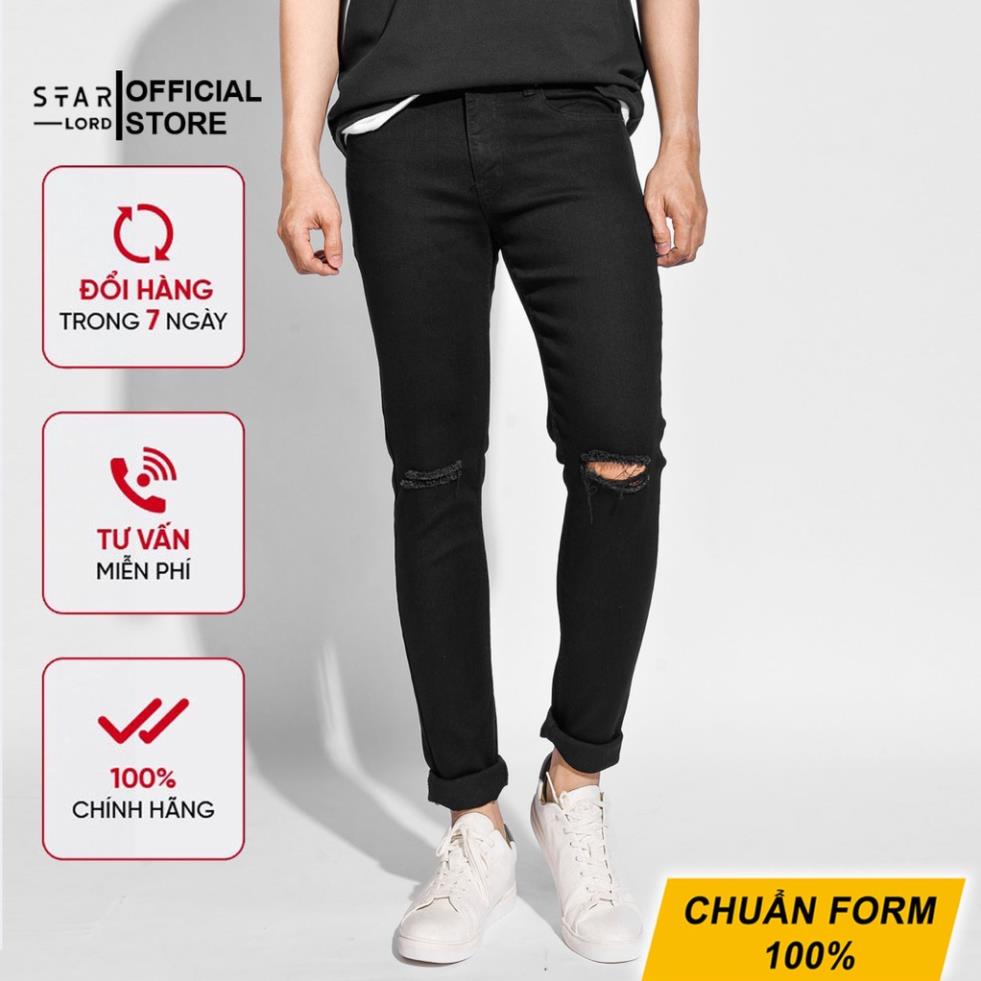Quần jean nam rách gối vải co giãn tốt siêu bền đẹp SL220 STARLORD ®️