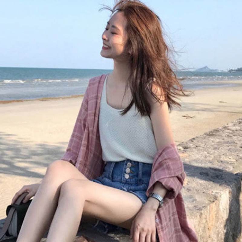 Áo dệt kim hai dây phong cách thời trang dành cho nữ | BigBuy360 - bigbuy360.vn