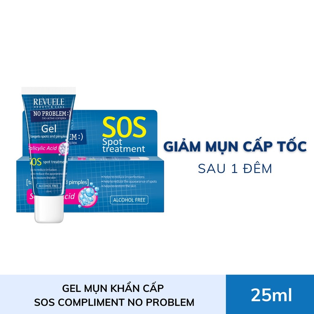 Gel chấm mụn SOS Compliment No Problem 25ml giúp loại bỏ mụn nhanh chóng