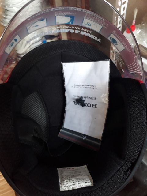 Mũ honda 3|4 màu đỏ, mũ 3|4 trùm tai