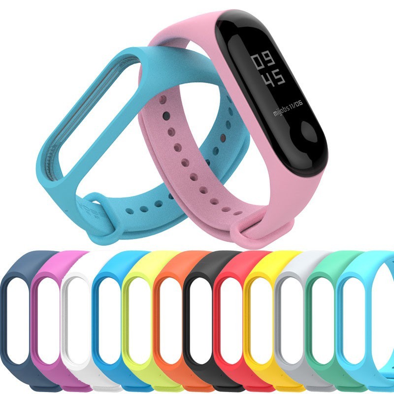 Dây cao su Miband 4 - ( Nhiều màu ) dùng chung Mi band 3