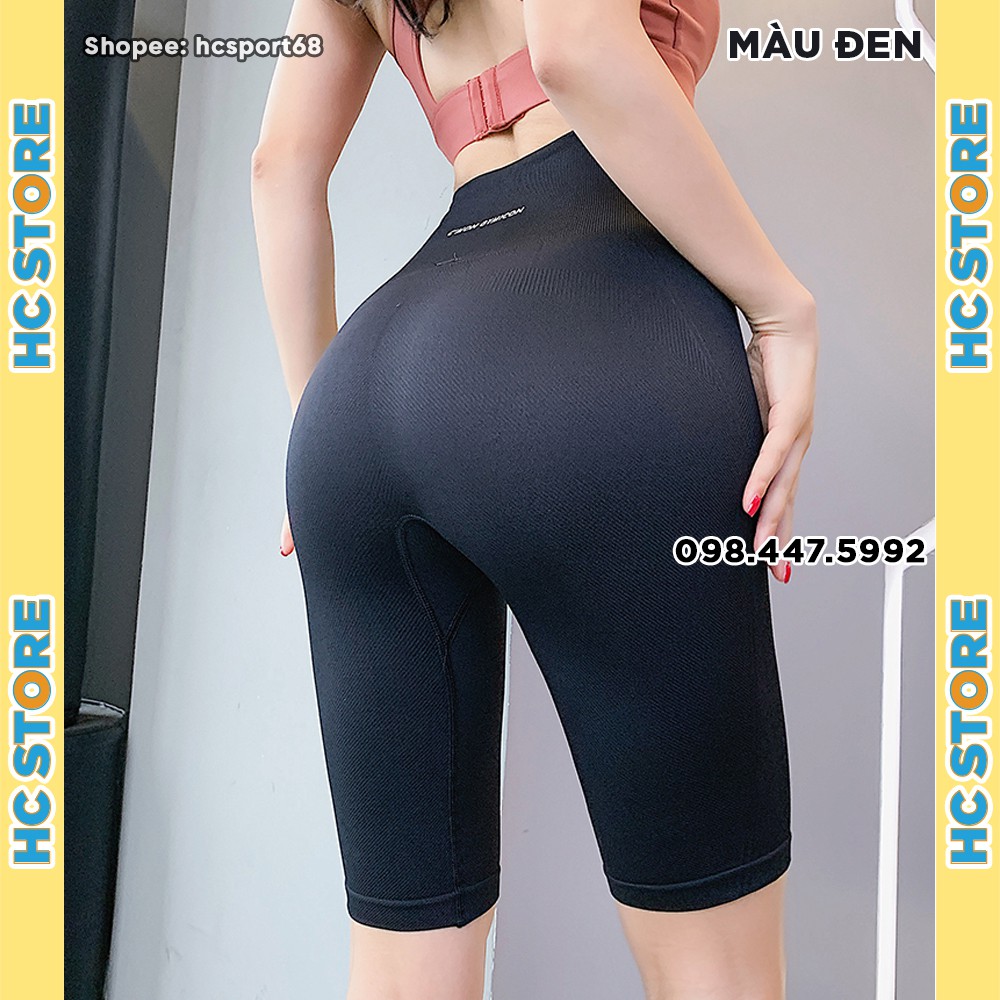 Quần Short Lửng Gymicon QL04 Tập Gym Yoga Nữ Chất Dệt Kim, Vải Cao Cấp Dày Dặn - HcSport68