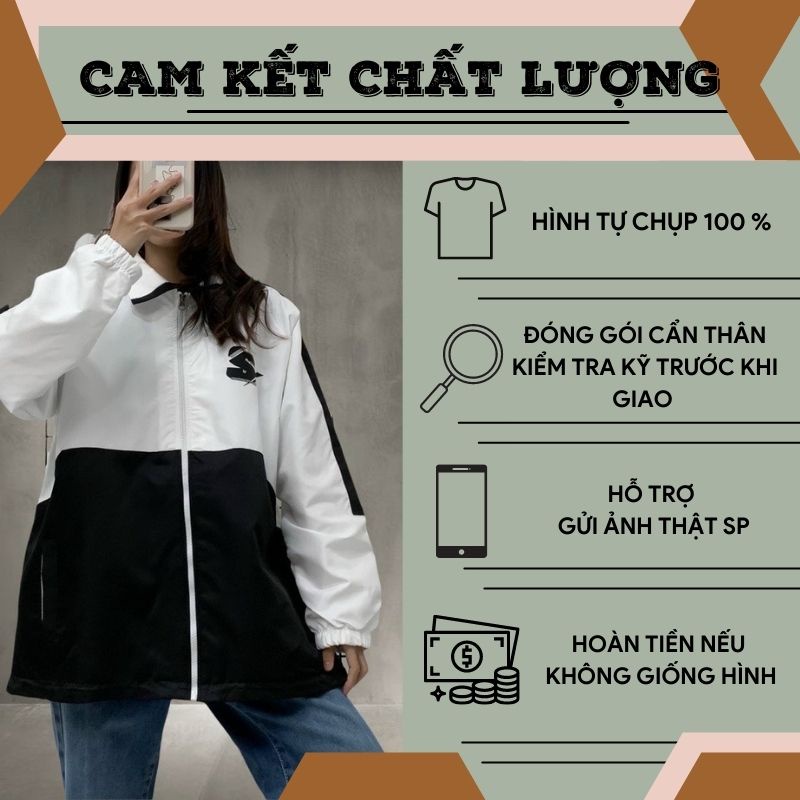 Áo khoác gió SWEEDER chất dù 2 lớp dày dặn phong cách năng động
