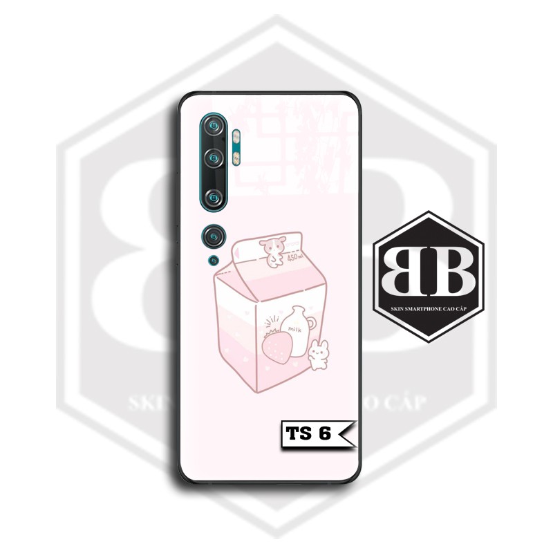 Ốp lưng kính cường lực Xiaomi Redmi Note 10 CC9 Pro / Redmi K20 Mi 9T / Mi CC9 Mi A3 Lite / Note 9 Pro Max ly trà sữa | BigBuy360 - bigbuy360.vn