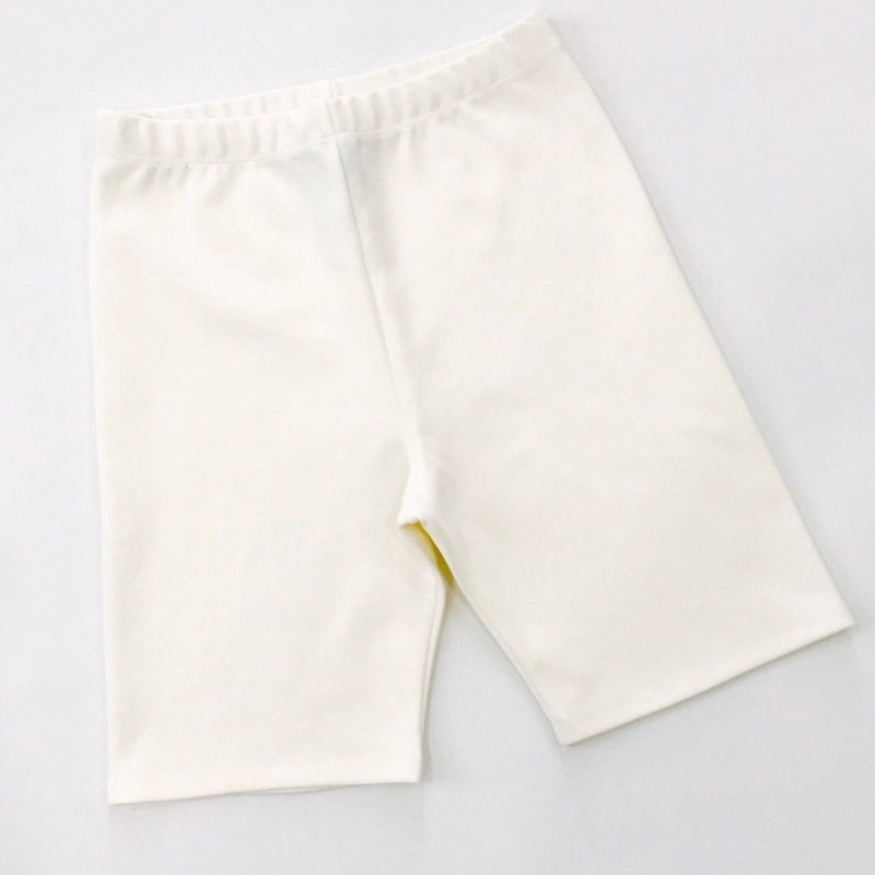 Quần biker nữ thun dầy màu kem trắng