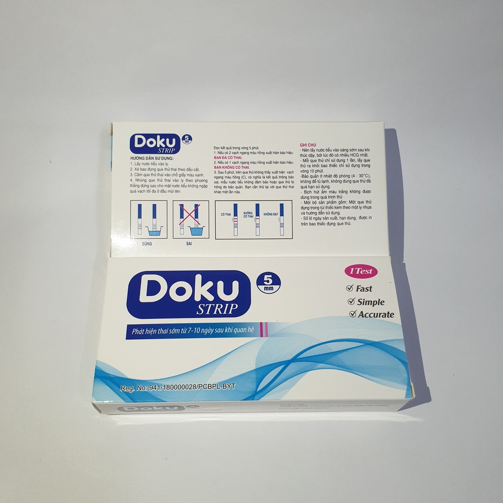Que thử thai DOKU STRIP nhanh, chính xác - Che tên sản phẩm khi giao hàng