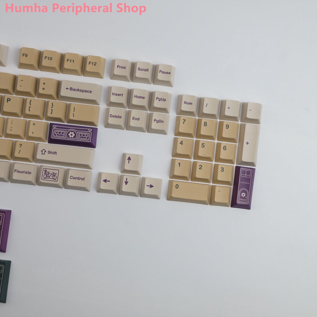Bàn Phím Cơ Humha Fleuriste 142 Phím Chất Liệu PBT Nhuộm Màu Độc Đáo