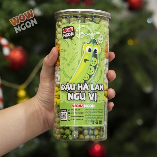 Đậu Hà Lan Ngũ Vị 450G WOWNGON ăn vặt Hà Nội vừa ngon lại vừa rẻ, sản phẩm đảm bảo An Toàn Vệ Sinh Thực Phẩm