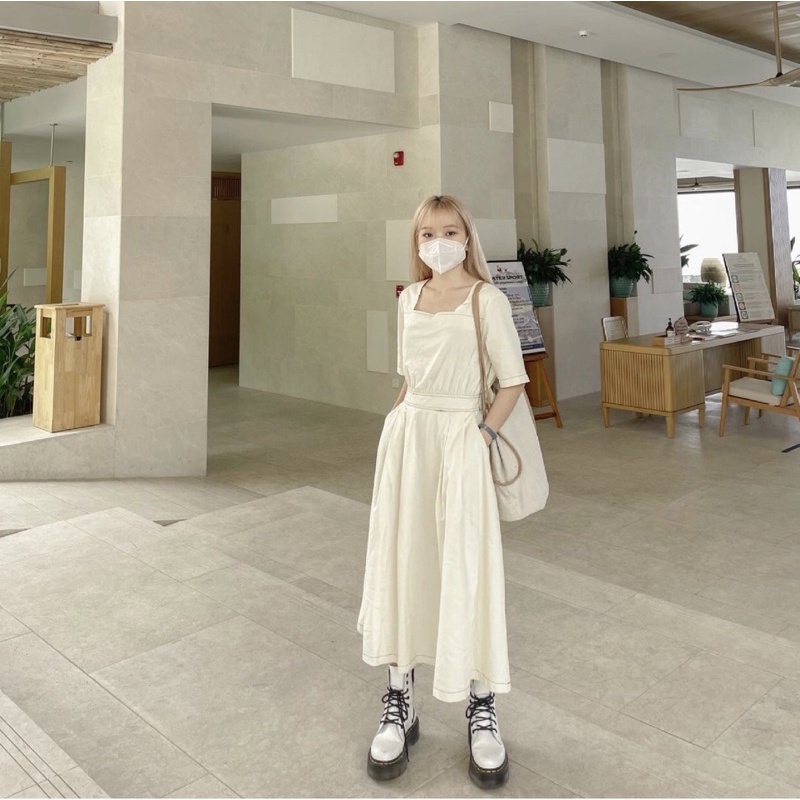 Grass Dress - Đầm dáng dài hở eo tay phồng - Remmus.vn | BigBuy360 - bigbuy360.vn