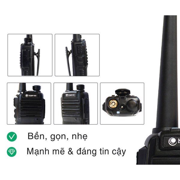 Bộ Đàm Cầm Tay Hypersia H1 Đàm Thoại Trong Quán Cafe, Cửa Hàng Bảo Hành 12 Tháng