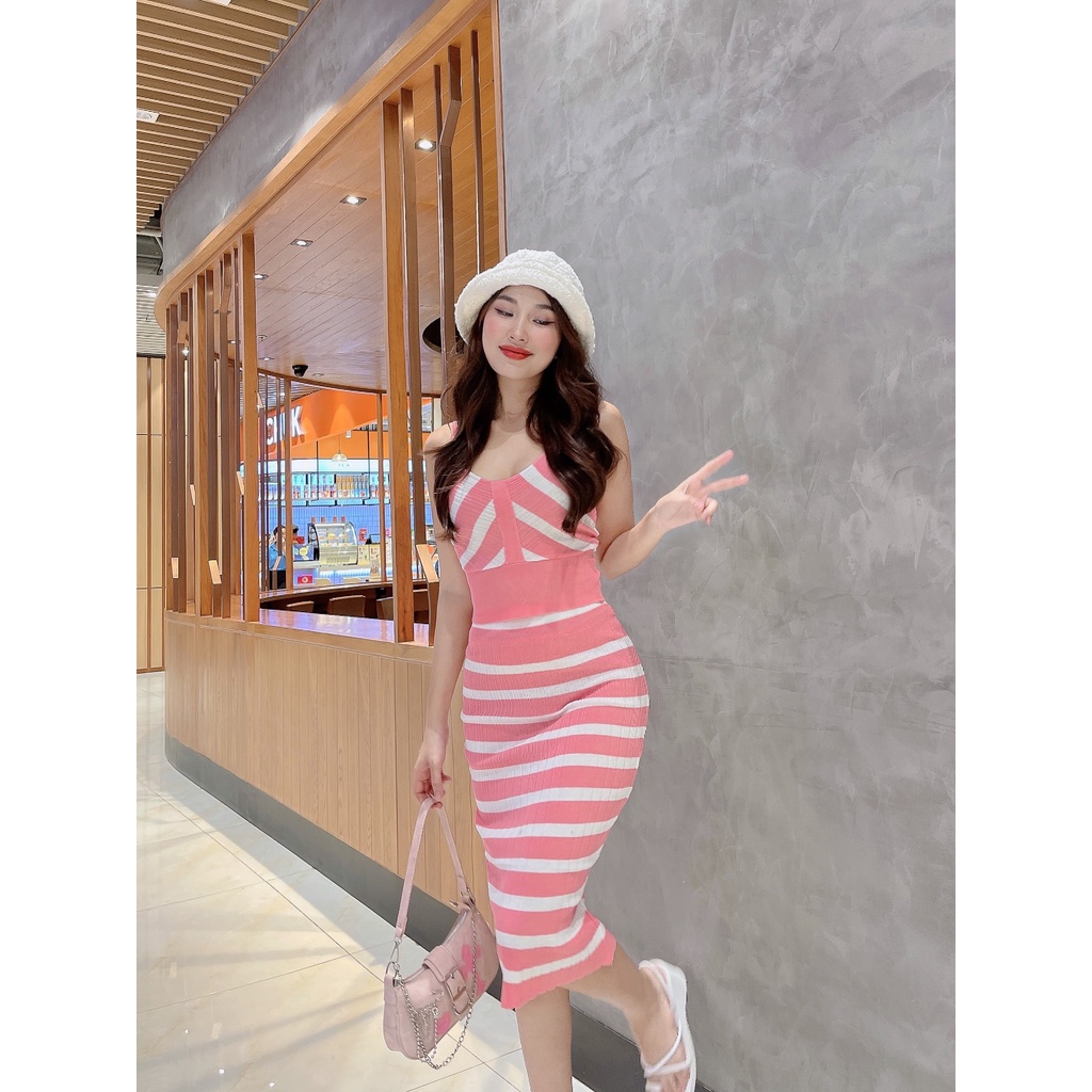 Set đồ len 2 dây áo + chân váy sành điệu Set Abir DS03 Cin house