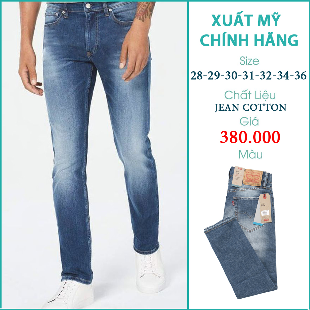 Quần Jean Nam Slim Fit Màu Xanh Nhạt - FO76 SHOP