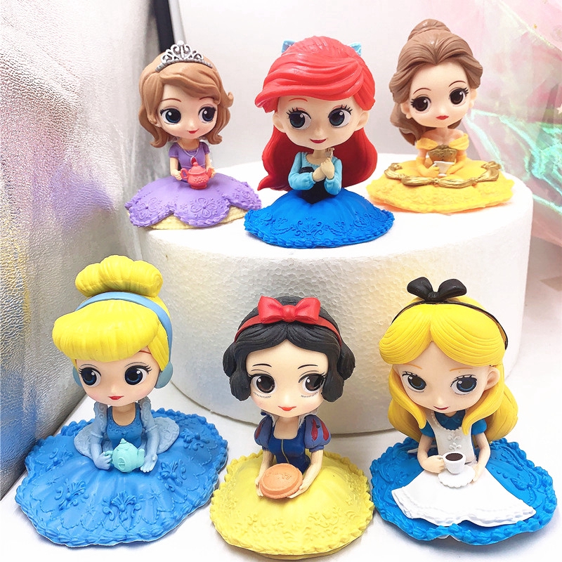 Set 6 Mô Hình Đồ Chơi Nhân Vật Công Chúa Disney Xinh Xắn