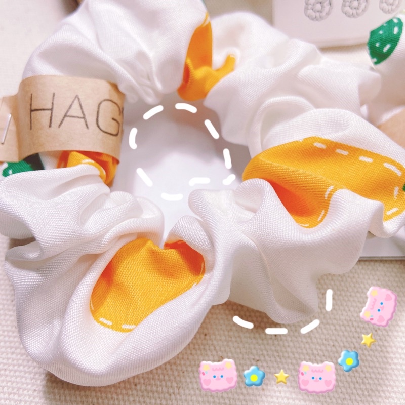 Dây buộc tóc vải Scrunchies NEW 2021 Trái Bơ Dễ Thương Vintage Thiết Kế Hiện Đại Phong Cách Hàn Quốc Học sinh Sinh viên