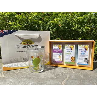 Combo cho bé sơ sinh Vit D3,Men vi sinh tốt cho hệ tiêu hóa, DHA cho trí não thông minh Nature's way