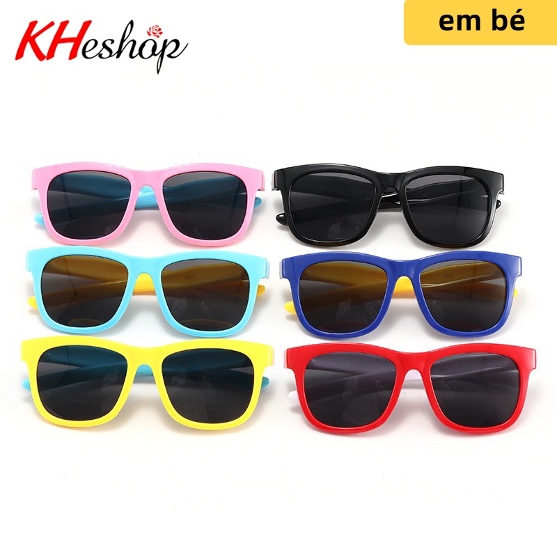 Trào Lưu Kính Trẻ Em chân gọng khác màu gập ghềnh, Chống UV400 tia cực tím bảo vệ đôi mắt bé yêu mã Y1571