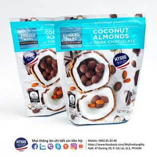 BIG SALE Hạnh Nhân dừa bọc Dark Chocolate 907g