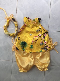 Sét bộ gấm bé áo váy mấn