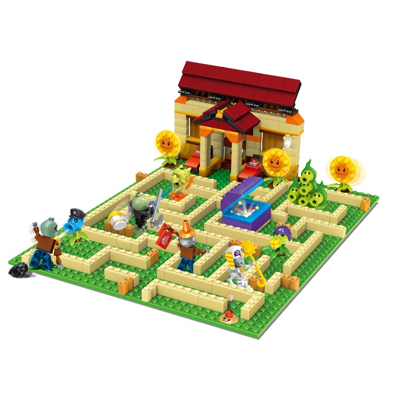 Bộ lego xếp hình hoa quả nổi giận plant and zombies - Mê cung