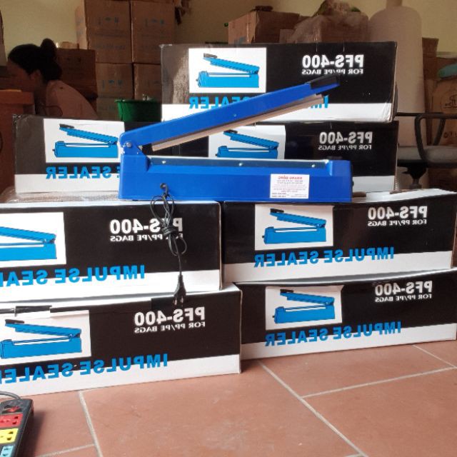 Máy Hàn Miệng Túi Nilon Nhấn Tay PFS400 chiều dài đường hàn 40cm,bề rộng mép hàn 2mm BẢO HÀNH 6 THÁNG