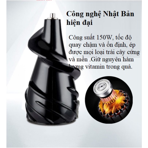 Máy ép chậm_Máy Ép Trái cây HONGXIN RH-311 Công suất lớn ép siêu kiệt bã - dễ tháo lắp vệ sinh BH chính hãng 12Th