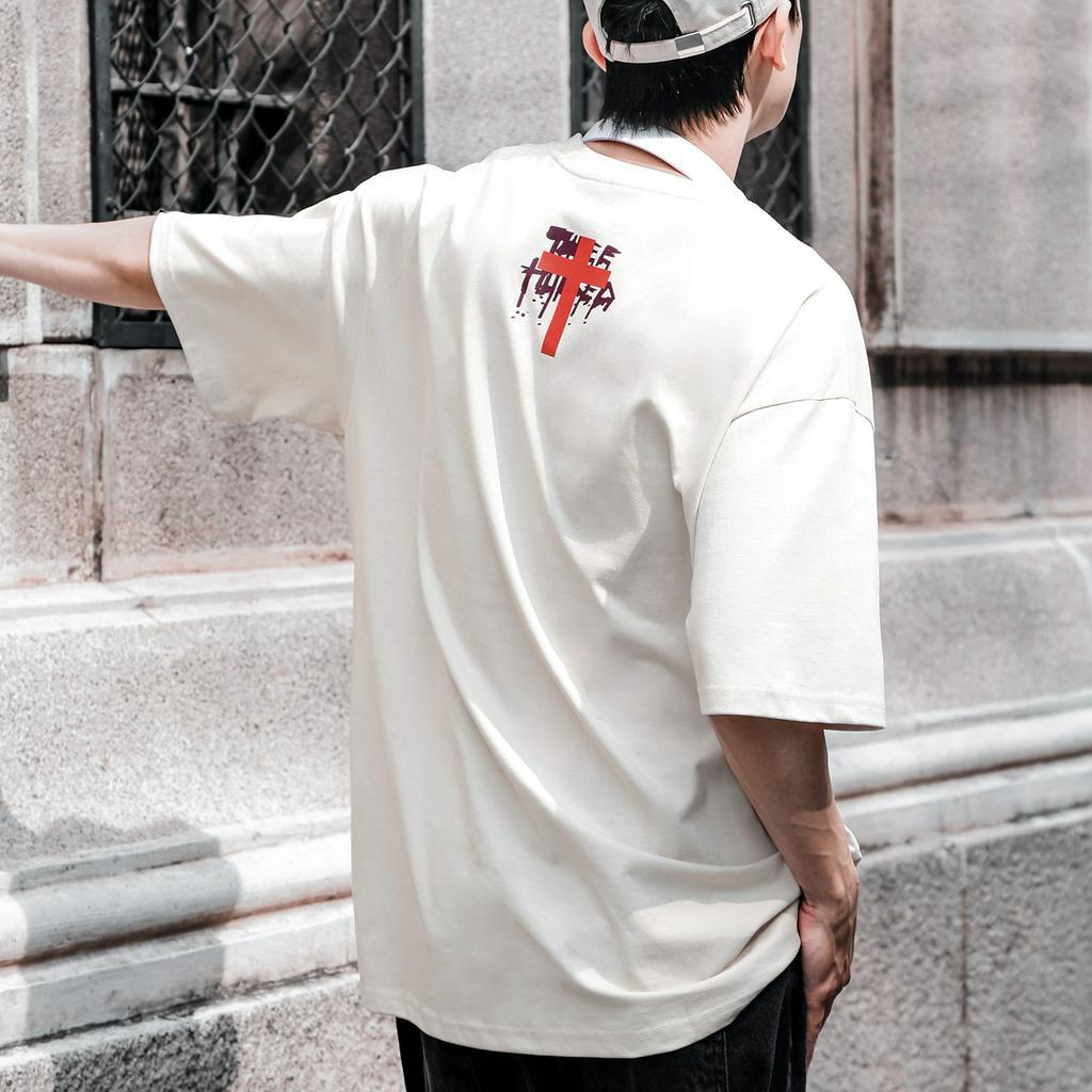 Áo Thun Fall Anger Màu Tan In Hình Chất Liệu 100% Cotton Thoáng Mát Form Rộng Thoải Mái