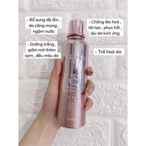 Serum tế bào gốc ELDAS aura Coreana Peptide All In One chai 100ml