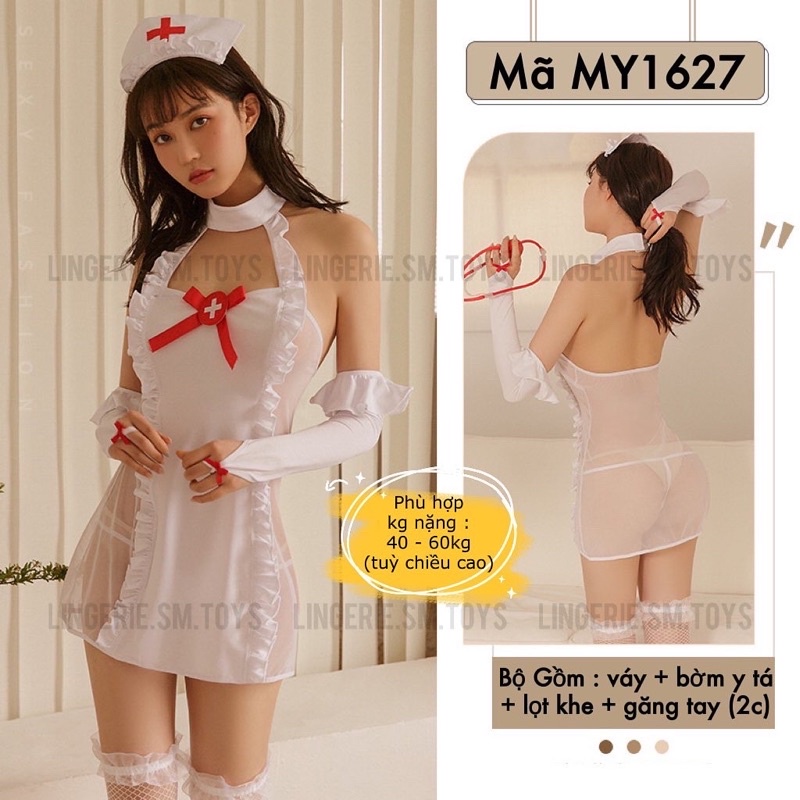 MY1627 - Trang Phục Hoá Trang Phong Cách Y Tá Kèm Phụ Kiện Siêu Xinh - Cosplay Sexy