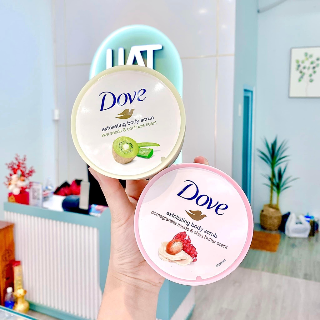 Tẩy da chết Dove Exfoliating Body Polish - Dưỡng da mịn màng tươi sáng 225ml - MIE SHOP