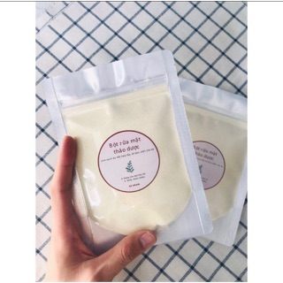Bột rửa mặt thảo dược,kiềm dầu 50gram, handmade