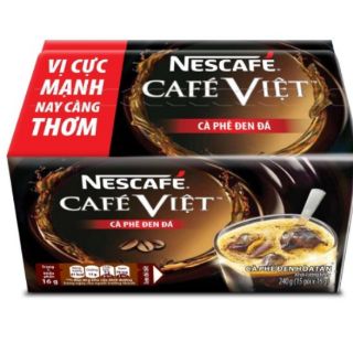 Nescafé Café Việt Cà Phê Đen Đá (Hộp 15 gói x 16g)