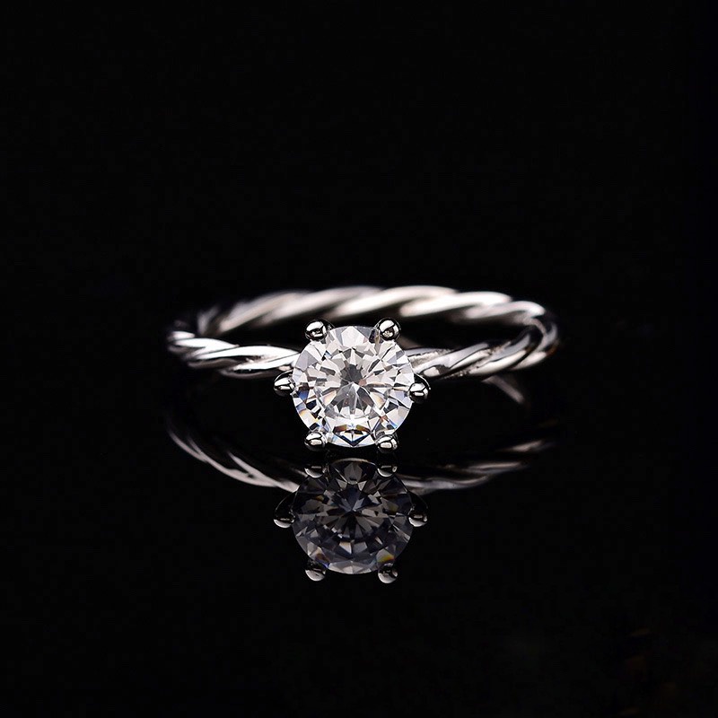 Nhẫn bạc 925 chỉ se 1 đá chủ cá tính trẻ trung Dế Bạc - N5529